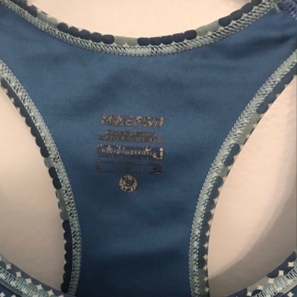 Nike green blue geometric print sports bra size s - Picture 2 of 4